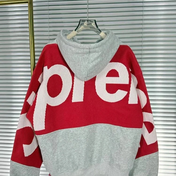 [Ready stock] Superme large label sweatshirt **Knitted version, complete with three labels from OutfitReps