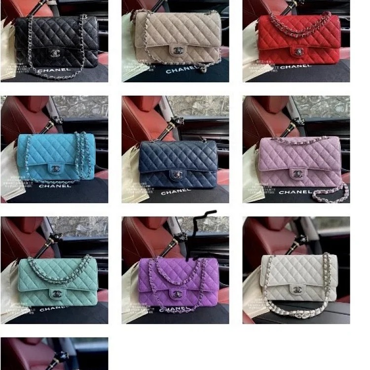 Chanel genuine leather women's bag rhombus chain shoulder crossbody bag from OutfitReps