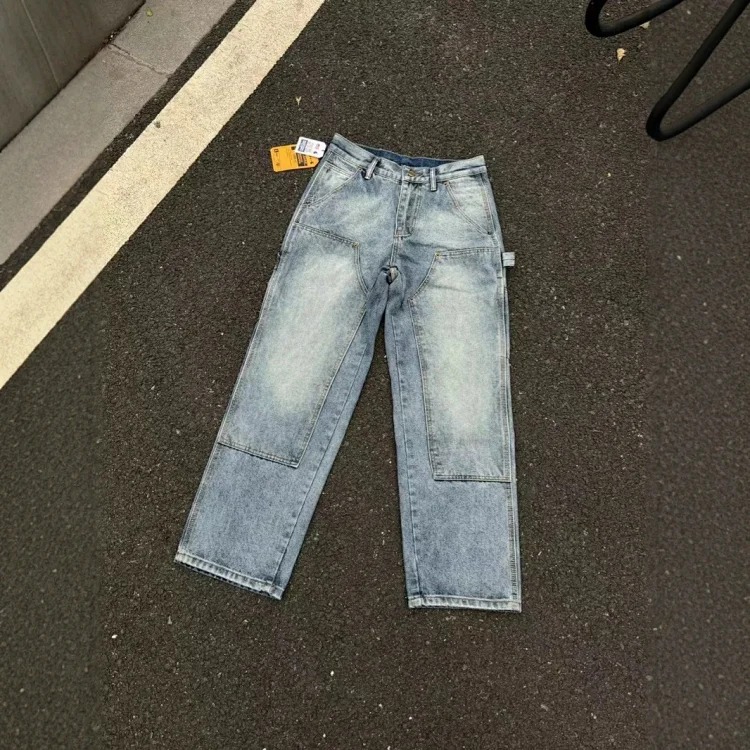 Work style jeans, loose straight pants from OutfitReps