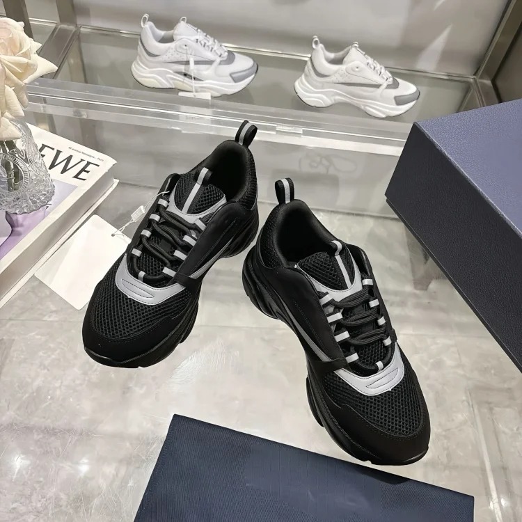 High of B22 men's and women's sports shoes, cowhide, breathable mesh, contrasting color la from OutfitReps